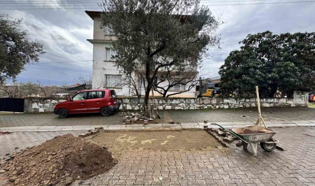 Aydın'ın Karacasu ilçesinde yağışlardan zarar gören yollar için belediye ekipleri