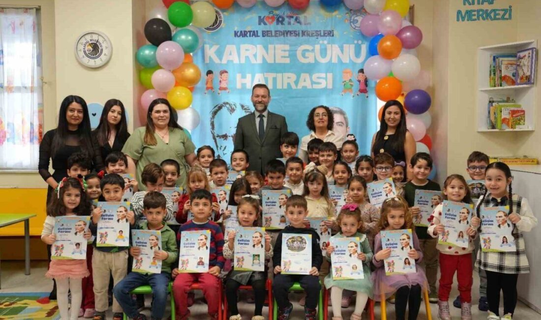 Kartal Belediyesi'ne bağlı 14 kreşte karne töreni düzenlendi. Başkan Yardımcıları