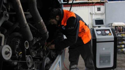 Trabzon Büyükşehir Belediyesi bünyesinde 174 otobüsün bakım ve onarımını yapan