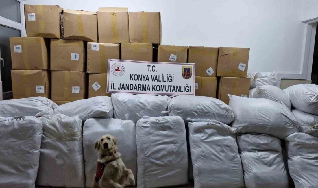 Konya’da durdurulan tırda bin 822 kilogram kaçak tütün ele geçirildi Konya'nın Kadınhanı ilçesinde durdurulan