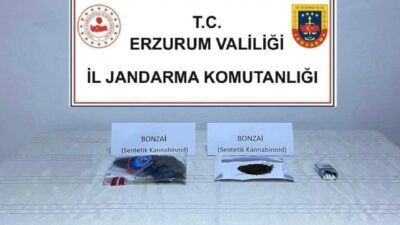Erzurum'da yapılan operasyonlarda 50 gram bonzai ele geçirildi. Olayla ilgili