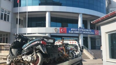 Kulu İlçe Emniyet Müdürlüğü, motosiklet denetimlerini sürdürüyor. Ehliyetsiz sürücülere ceza