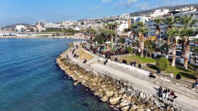 Kuşadası'nda Ocak ayının ilk haftasında sıcak hava etkisiyle güneşin ve