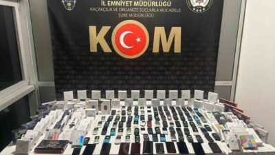 Kütahya'da KOM ekipleri, GSM üzerine faaliyet gösteren iş yerinde yapılan
