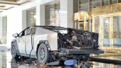 ABD’nin Las Vegas kentinde Trump International Hotel’in önünde patlayan Tesla’nın