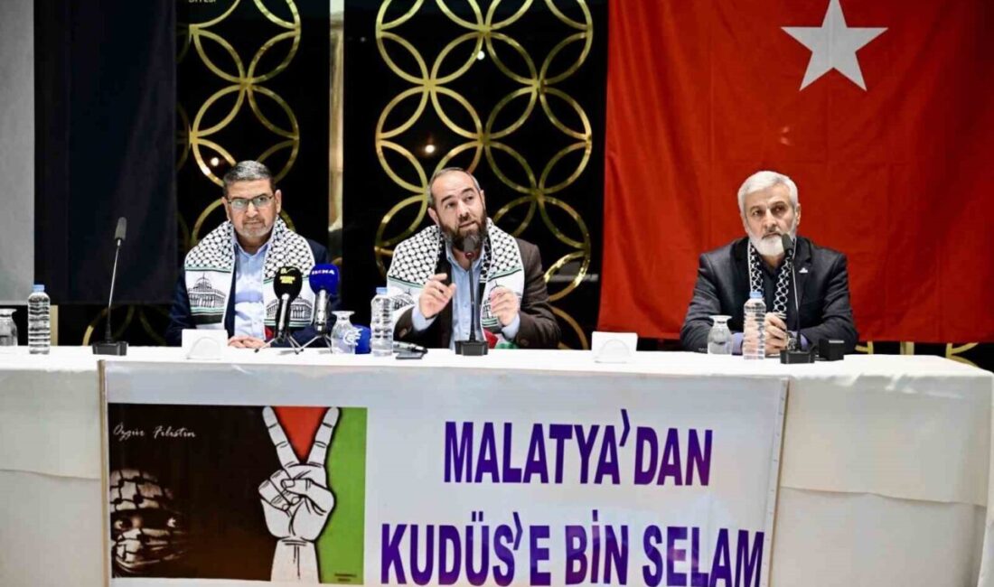 Malatya'da düzenlenen Gazze'ye destek