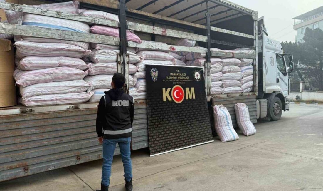 Manisa'nın Turgutlu ilçesinde 1 tır dolusu kıyılmış tütün ile 850