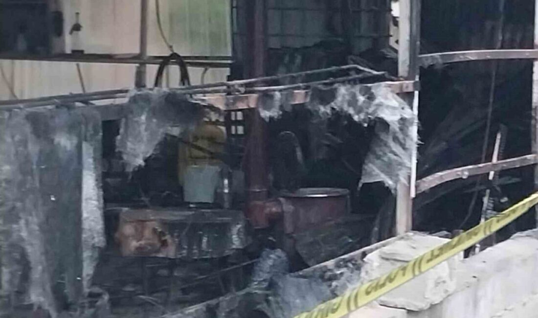 Mersin'in Mut ilçesindeki bir iş yerinde çıkan yangında uyuyan Ömer