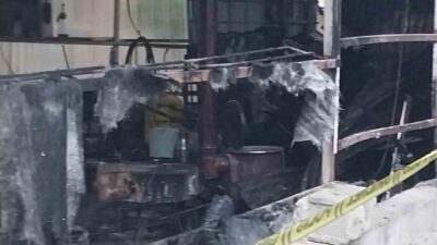 Mersin'in Mut ilçesindeki bir iş yerinde çıkan yangında uyuyan Ömer