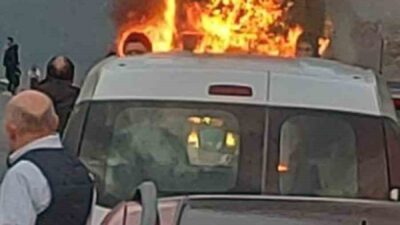 Muğla'da bir otobüste çıkan yangın, Ula Sakartepe rampasında kısa süreli