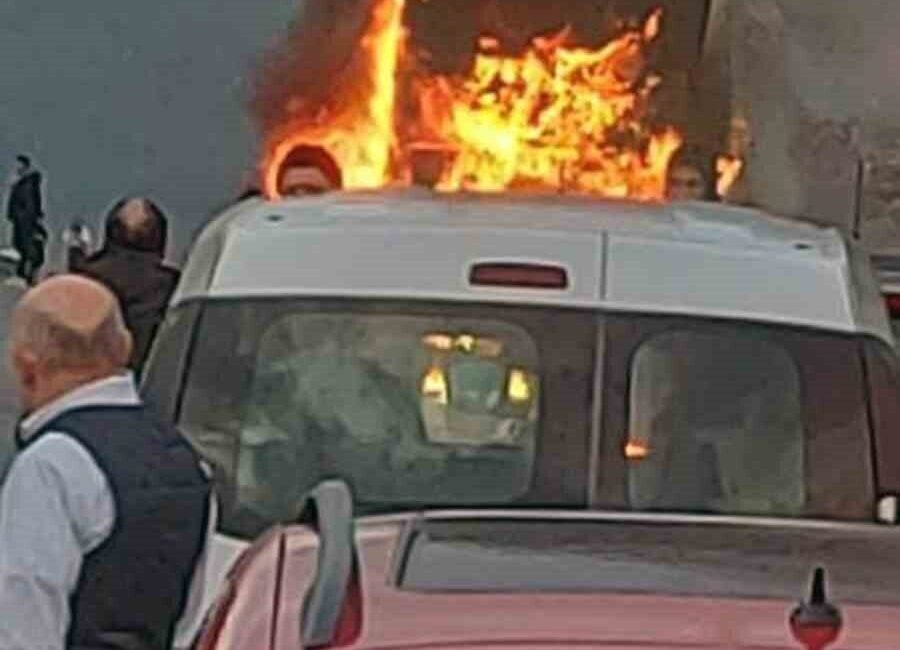 Muğla'da bir otobüste çıkan yangın, Ula Sakartepe rampasında kısa süreli