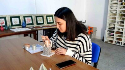 Muğla Olgunlaşma Enstitüsü'nde doğadan ilham alınarak üretilen çini tablolar, geleneksel