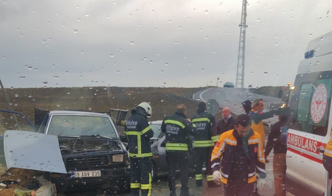Muratlı-Tekirdağ karayolunda çarpışan araçlar sonucu 2 kişi yaralandı. Kaza, cezaevi