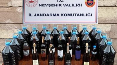 Nevşehir'de 105 litre sahte içki ele geçirildi, iş yeri sahipleri