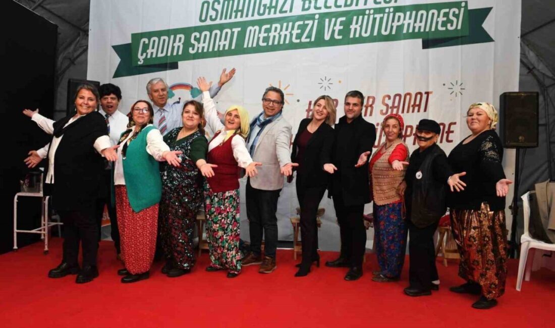 Osmangazi Belediyesi Yunuseli Mahallesi'nde 'Çadır Sanat Merkezi ve Kütüphanesi'ni kurarak