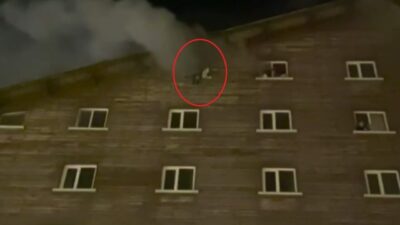 Bolu'daki Grand Kartal Otel yangınında dehşete düşüren anlar yaşandı. İnsanların
