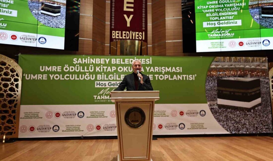 Umre'ye gitmeye hak kazanan 177 öğrenci Şahinbey Belediyesi Kültür Merkezi'nde
