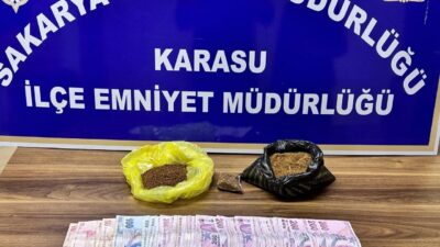 Sakarya'nın Karasu ilçesinde polisin düzenlediği uyuşturucu operasyonunda M.A., O.A., E.B.,
