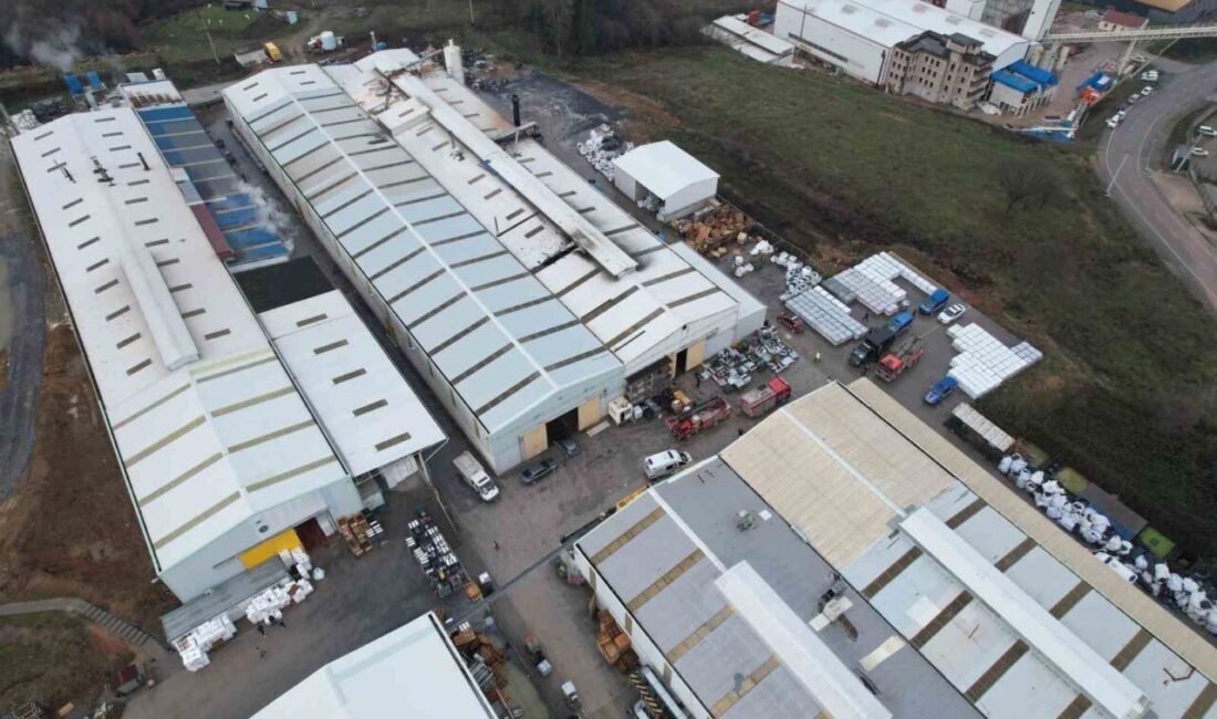 Sakarya'nın Söğütlü ilçesindeki bir yalıtım fabrikasında meydana gelen yangında 2'si