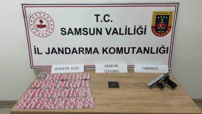 Samsun'da jandarmanın düzenlediği operasyonlarda R.Y. ve O.S. Kavak ilçesinde, S.Ş.