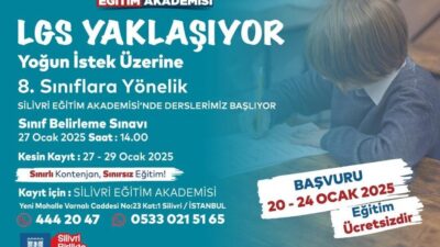 Silivri Belediyesi Eğitim Akademisi, 8. sınıf öğrencilerine ücretsiz LGS dersleri