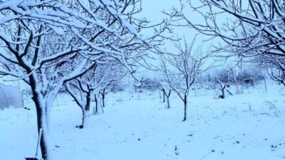 Hayrabolu ilçesinin yüksek rakımlı köylerinde etkili olan kar yağışı vatandaşlar