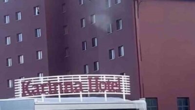 Uludağ'daki bir otelde çıkan dumanlar odalara sıçrayınca itfaiye ekipleri olaya