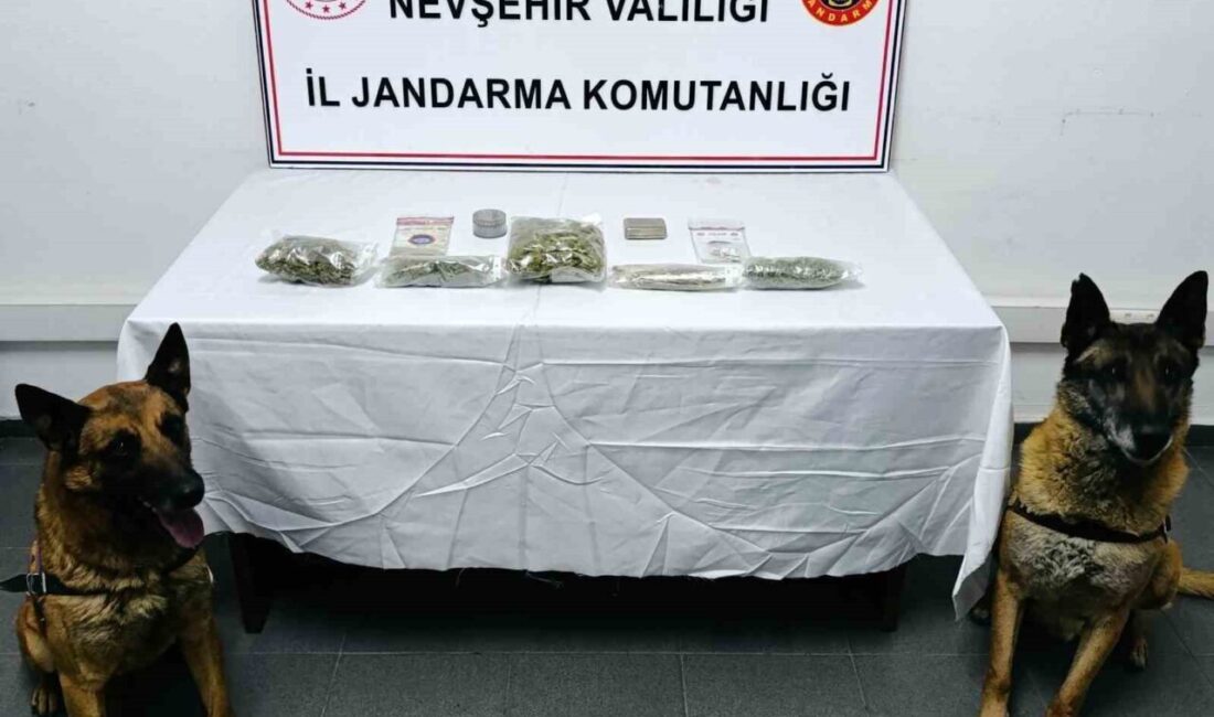 Nevşehir'de E.Ç.'ye ait evde yapılan aramada 1 kg 488 gram