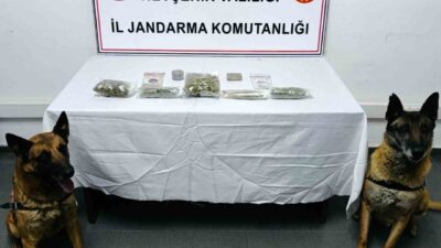 Nevşehir'de E.Ç.'ye ait evde yapılan aramada 1 kg 488 gram