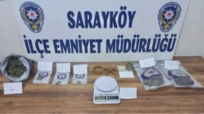 Denizli'de uyuşturucu ticareti yapan bir şahıs, 311 gram esrar, hassas