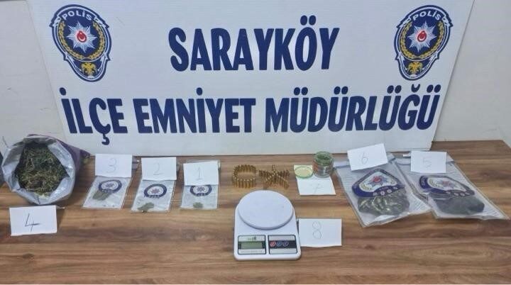 Denizli'de uyuşturucu ticareti yapan bir şahıs, 311 gram esrar, hassas