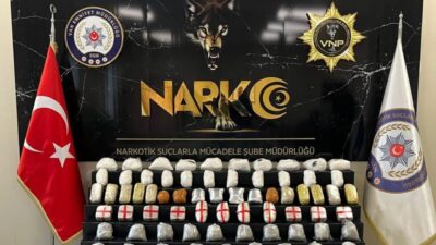 Van'ın İpekyolu ilçesinde polisin yaptığı operasyonda 25 kilo 300 gram