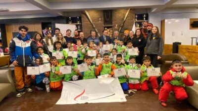 Erzurum'da Yakutiye Kaymakamlığı ve Erzurum Kayak Kulübü iş birliğiyle gerçekleştirilen