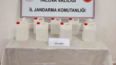 Yalova'da kargoyla gönderilen 45 litre etil alkol ele geçirildi. İstanbul'dan