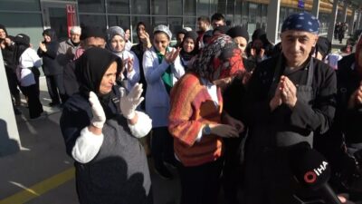 Kütahya Şehir Hastanesi'nde maaşlarını alamayan taşeron işçiler, Güriş firmasının yönetimine