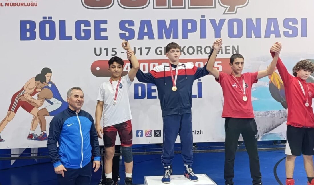 Yunusemre Belediyespor, Denizli'de düzenlenen Grekoromen Bölge Şampiyonası'nda 5 madalya alarak