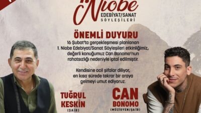 Manisa Büyükşehir Belediyesi'nin düzenlemeyi planladığı 1. Niobe Edebiyat Sanat Söyleşileri,