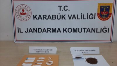 Karabük'te jandarma ekiplerinin düzenlediği operasyonda, 2 kişinin üstünde ve evinde