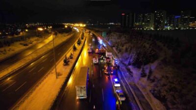 Ankara Çevre Yolu'nda tıra arkadan çarpan otomobil sürücüsü Y.K., kazada