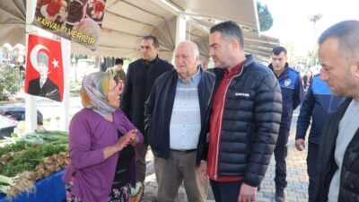 Koçarlı Belediye Başkanı Özgür Arıcı, Çakırbeyli Üretici ve Köylü Pazarı'nı