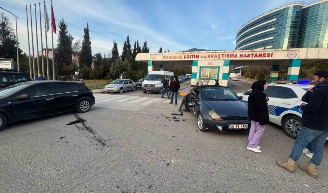 Karabük'ün Alpaslan Caddesi'nde meydana gelen kaza sonucu F.Ö. idaresindeki cip