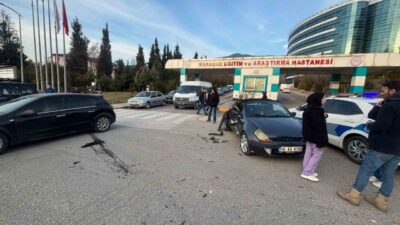 Karabük'ün Alpaslan Caddesi'nde meydana gelen kaza sonucu F.Ö. idaresindeki cip