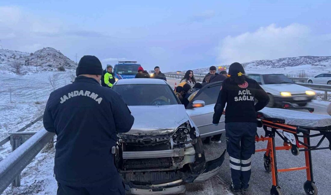 Çorum'da yaşanan kazada Dursun D. isimli sürücü, bariyerlere çarparak yaralandı.