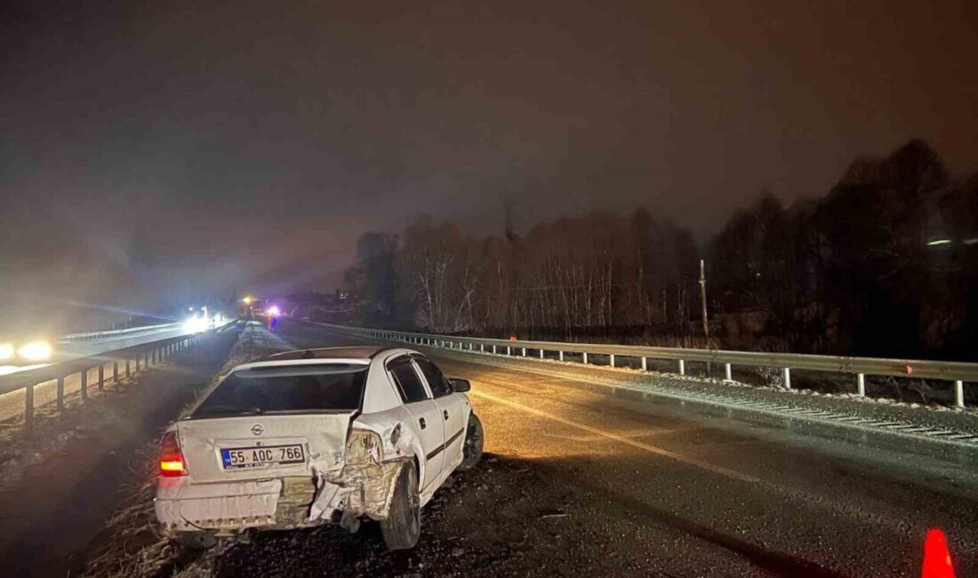 Çorum'da Koparan mevkiinde meydana gelen trafik kazalarında C.A. idaresindeki otomobilde
