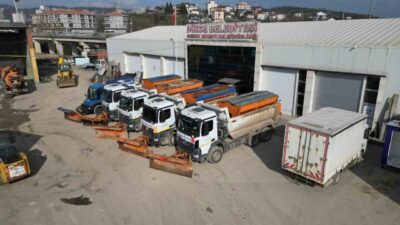 Düzce Belediyesi, 5 Şubat 2025'te beklene kar yağışına hazırlık olarak