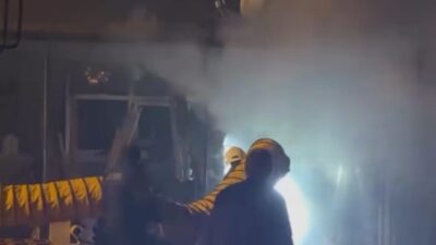 Düzce'nin Gölormanı köyünde Vedat Koç'a ait nalbur dükkanında çıkan yangın,