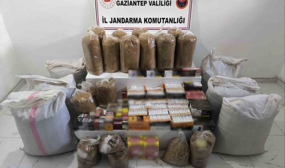 Gaziantep'te jandarmanın düzenlediği operasyonda 1 milyon 75 bin TL değerinde