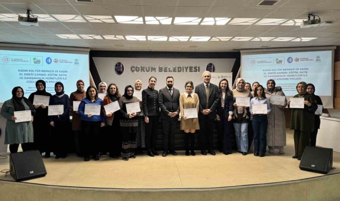Çorum'da düzenlenen eğitimlerde 20 kadın girişimci sertifika aldı. "Kadın Kültür