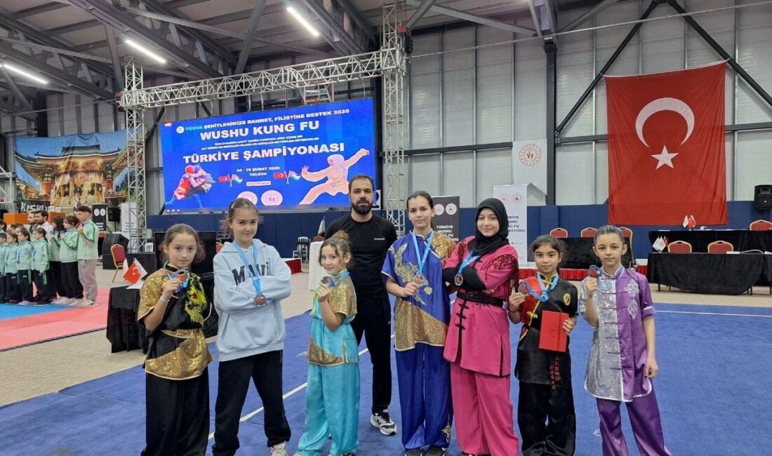 Karaman Gençlik ve Spor İl Müdürlüğü'nün Wushu Kung Fu sporcuları,