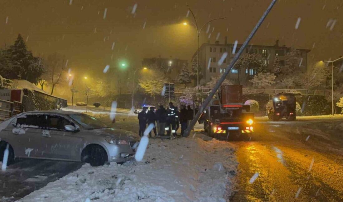 Düzce’deki etkili kar yağışı, Bahçeşehir bölgesinde 5 trafik kazasına yol